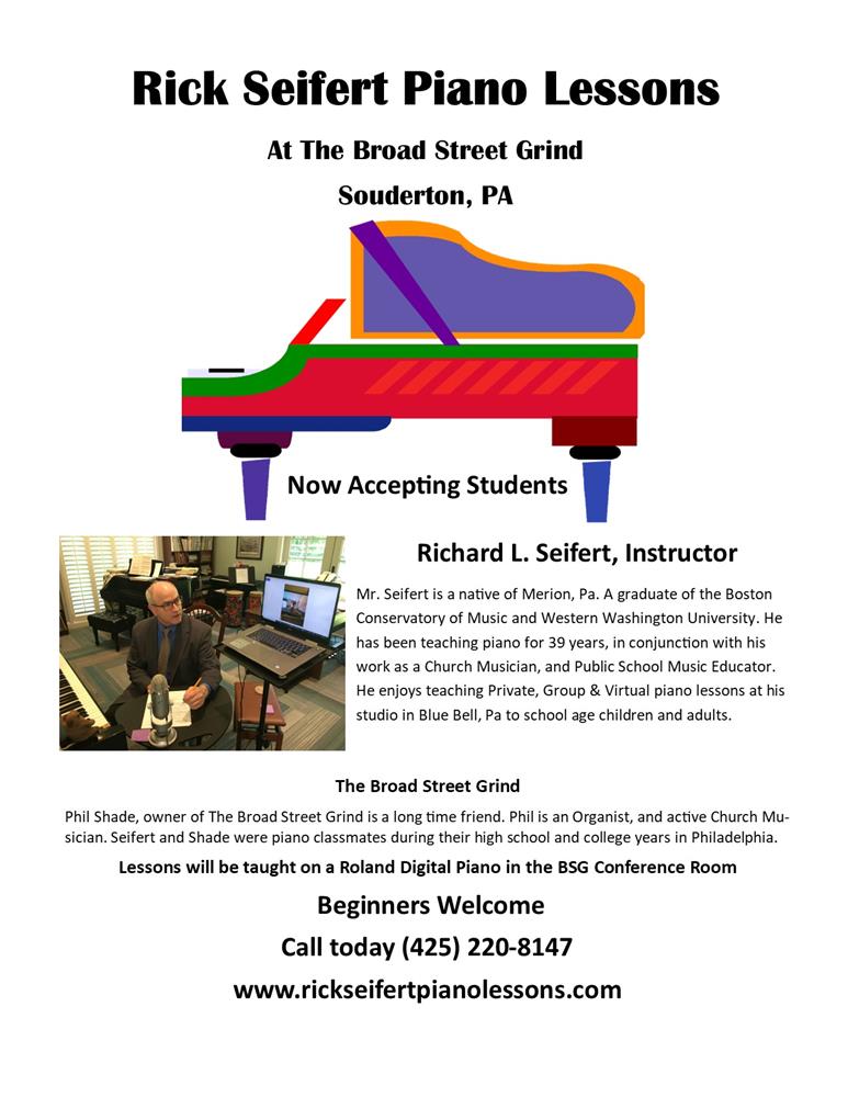 2020 Rick Seifert Piano Lessons Broad Street Grind Advertisment TN